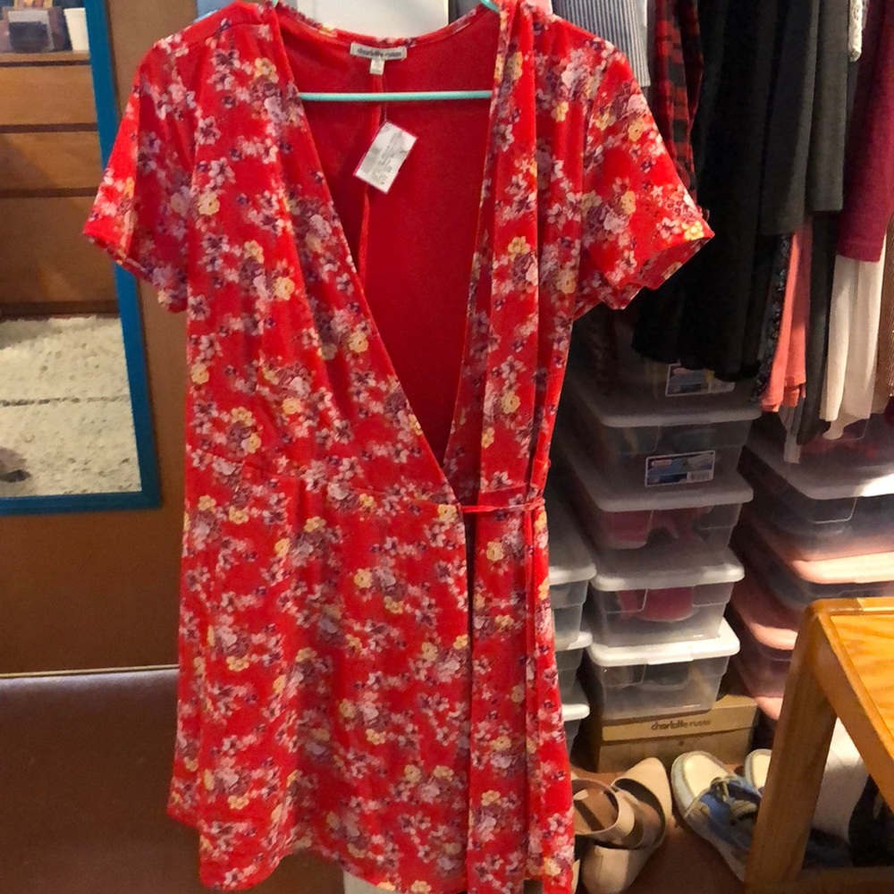 Floral wrap dress